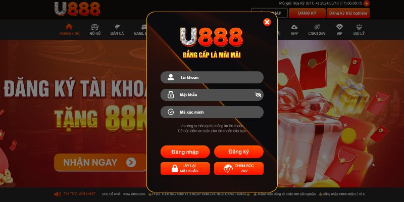 Đăng nhập U888 tại website nhà cái